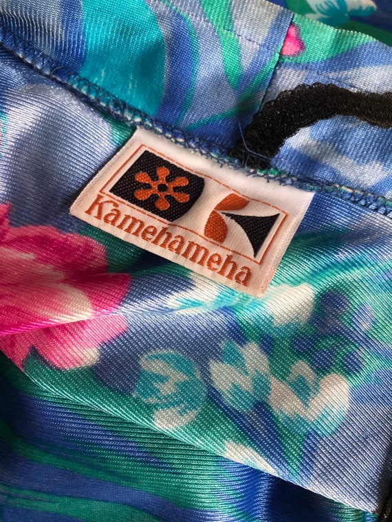 Vintage Hawaiian Summer Floral Print Kimono Top |… - image 3