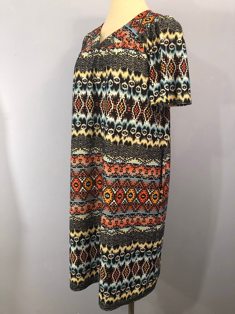 Stay At Home Style Quarantine Chic Housedress Plus Sized Ikat House Dress Sustainable Caftan Life