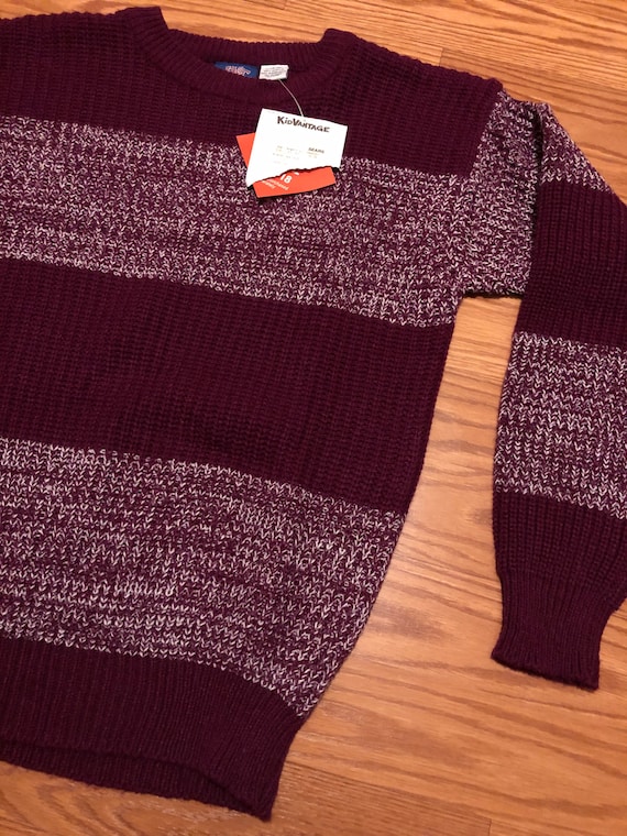 Deadstock Acrylic Striped Knit Kids Sweater || Kid