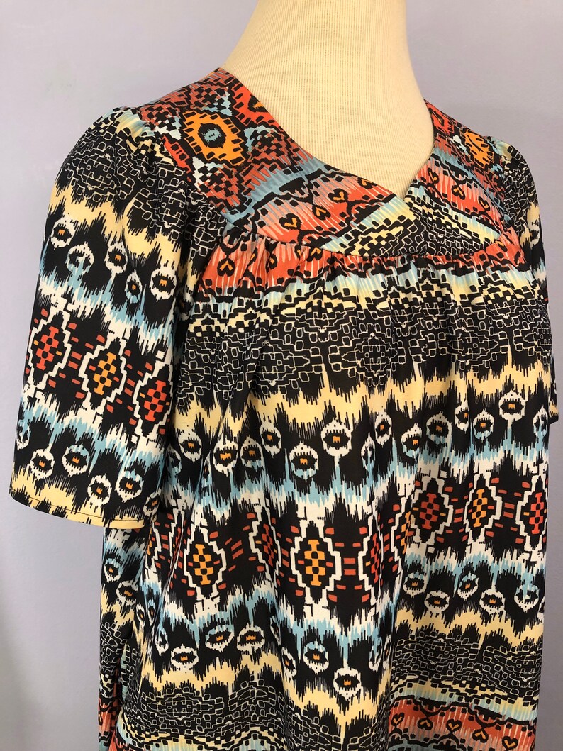 Stay At Home Style Quarantine Chic Housedress Plus Sized Ikat House Dress Sustainable Caftan Life