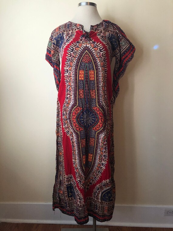 1970s Dashiki Dress || Size Medium || True Vintag… - image 3