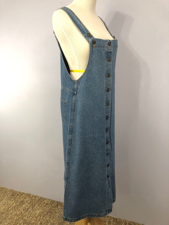 1980's Denim Overalls Dress  || Vintage Denim || … - image 6