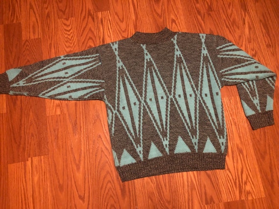 80s Pastel Geometric Sweater || Medium - image 5