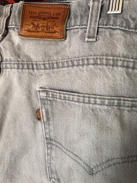 Vintage Leather Tab Gray Levis W40 | Etsy