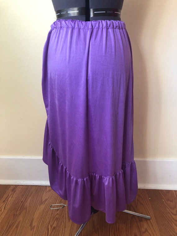 Vintage Purple Glanz Disco Skirt || Medium || 197… - image 6