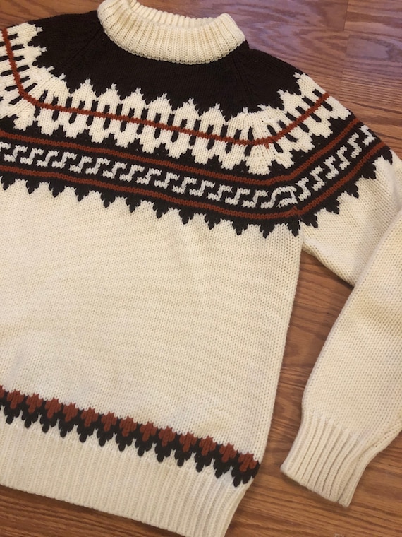 Vintage Acrylic Knit Sweater || Medium || 1960s