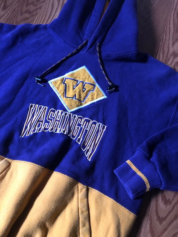 Don James-era UW Huskies Purple and Gold Hoodie ||