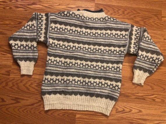 Vintage Fair Isle Wool Sweater by REI || Large ||… - image 5