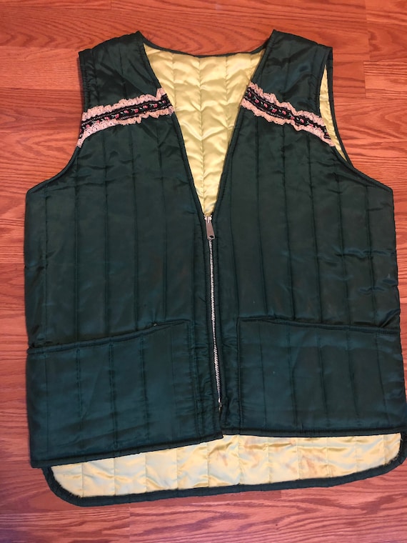 1970's Puffer Vest with Sweet Ribbon Detailing ||… - image 1