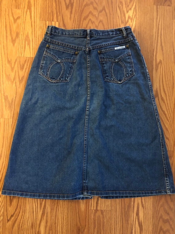 Vintage Light Denim Designer Skirt || Size 12 || … - image 3