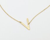 Mini Sideway Initial Necklace Sideway Initial Necklace Gold Initial Necklace Name Necklace Initial Necklace NLAM