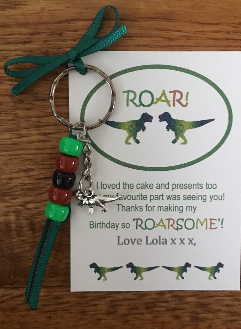 Football Keyring//Bag Charm Boys Party Bag Filler Personalised Thank You Card