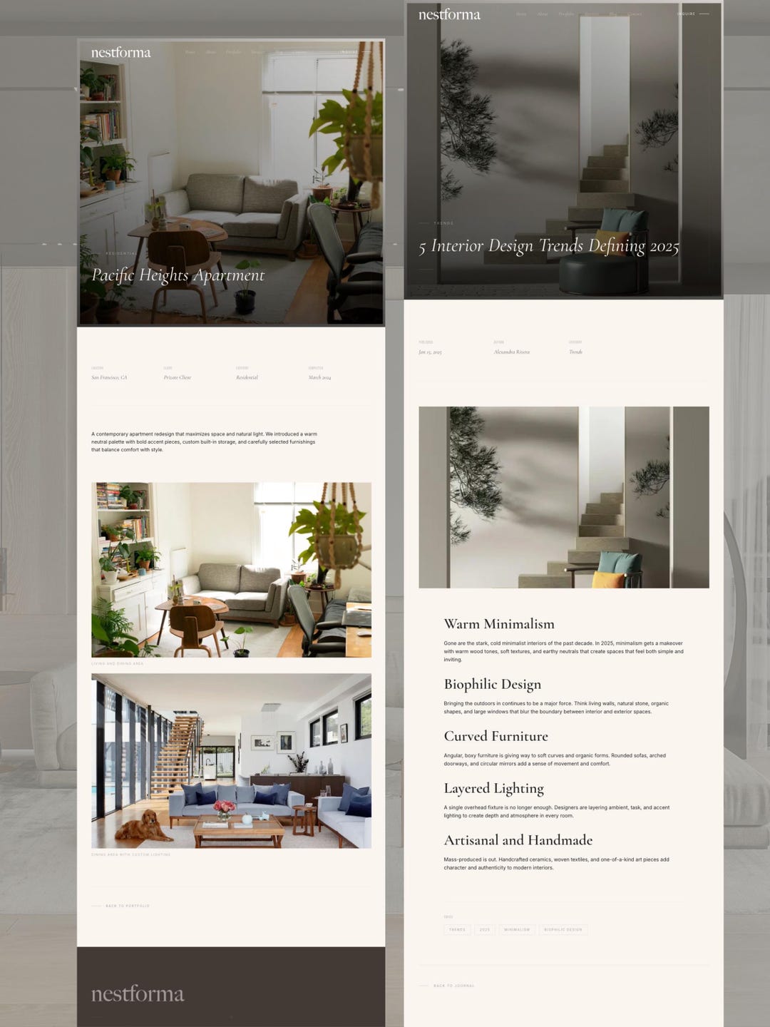 Interior Design Website Template With CMS – Hosting & Domain Included ...