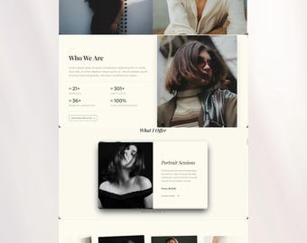 Photography Website Template with CMS – Hosting & Domain Included – Modern Deep Sage Design