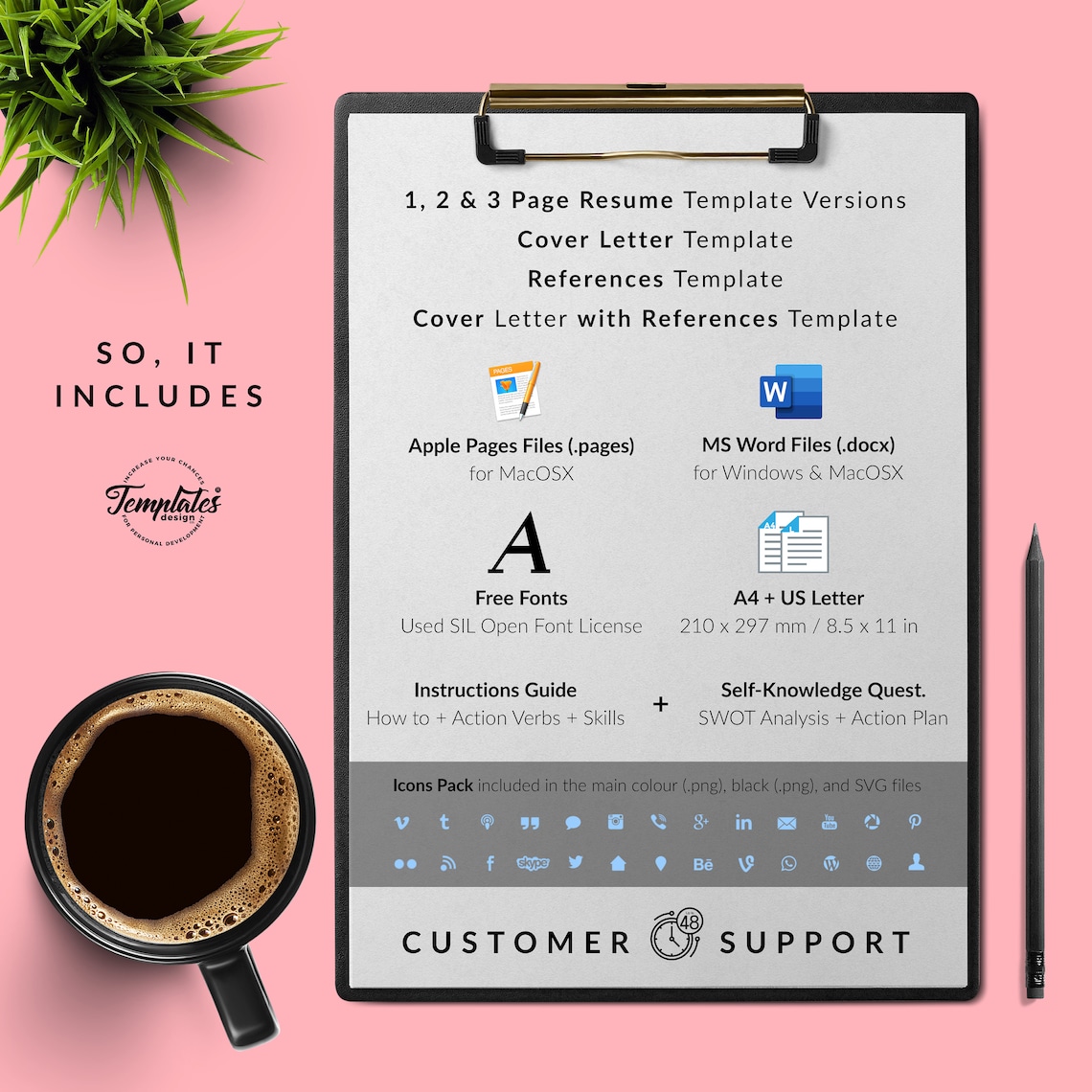 Preschool Teacher Resume Template For Word Professional CV Etsy Canada
