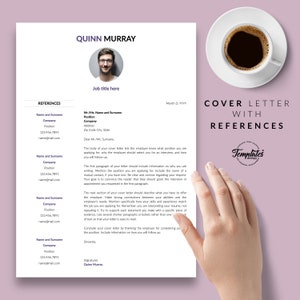 Modern Resume with Photo Cover / Perfect CV for Word and Pages / Best Professional Resume Template Etsy / 1, 2, and 3 Page Resume Design image 7