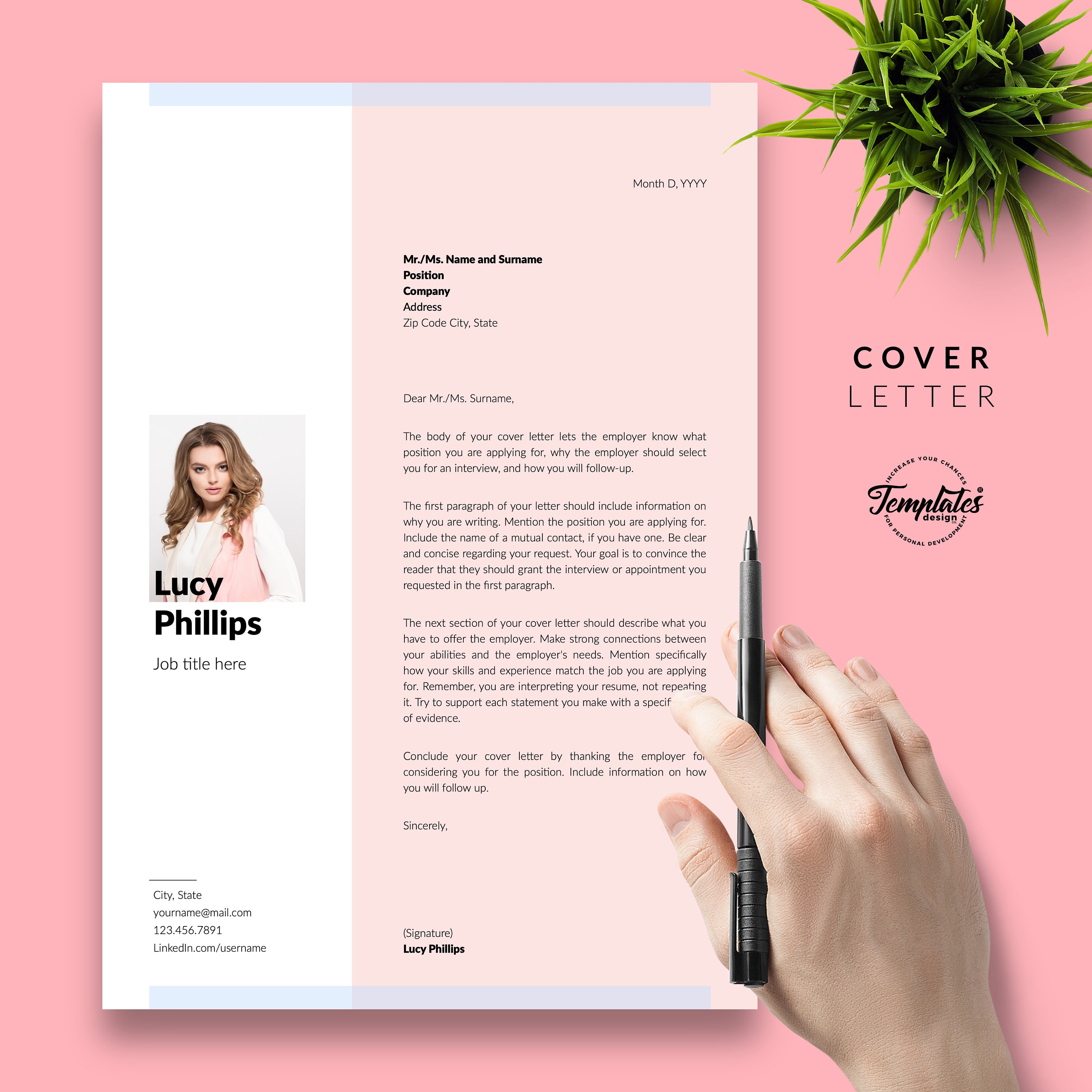 Modern Resume Template CV Template Cover Letter / Creative - Etsy Canada