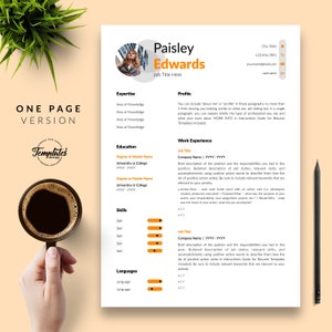 Modern Resume Template for Word & Pages / Clean and Basic CV Cover Letter References / 1, 2, and 3 Page Resume Design / Instant Download image 2