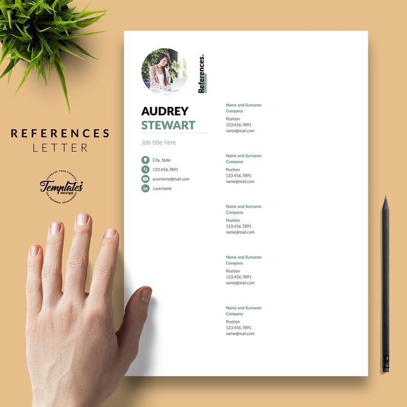 Modern Resume with Photo Cover / Perfect CV for Word and Pages / Best Professional Resume Template Etsy / One, Two, and Three Page Resume image 6