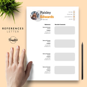 Modern Resume Template for Word & Pages / Clean and Basic CV Cover Letter References / 1, 2, and 3 Page Resume Design / Instant Download image 6