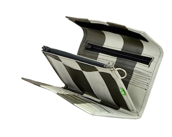 Recycled upcycled big wallet made from truck tarpaulin tarp