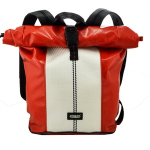 vrachtwagenhoes zeildoek veiligheidsgordel upcycled rugzak rugzak groot handgemaakt 100% gerecycled upcycling