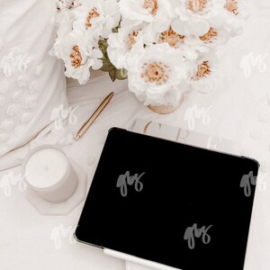 Neutral Desktop Styled Stock Photo iPad Mockup Digital Image / Styled Photos / Stock Images / Blog Stock / Blog Image image 2