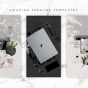 Silver Space Grey Product Mockups Scene Creator Canva iPhone, iPad, and Laptop Mockups, Accessories, Transparent PNG with Shadow image 7