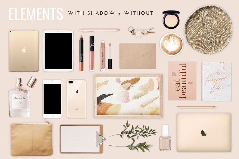 Download Neutral Gold Product Mockups Scene Creator Canva iPhone | Etsy