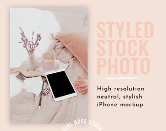 Pink and Floral Styled Stock Photo | iPad Mockup (Digital Image / Styled Photos / Stock Images / Blog Stock / Blog Image)