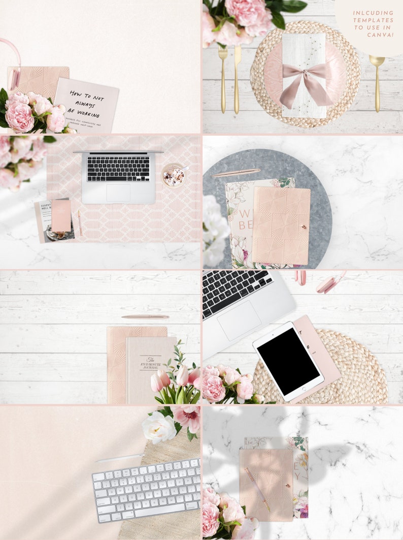 Download Blush Tech Product Mockups Scene Creator Canva iPhone | Etsy