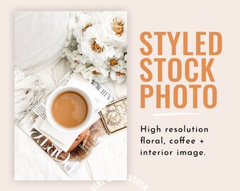 Neutral + Floral Styled Stock Photo | (Digital Image / Styled Photos / Stock Images / Blog Stock / Blog Image)