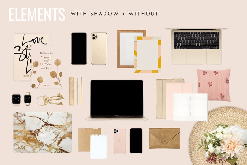 Download Neutral Gold Product Mockups Scene Creator Canva iPhone | Etsy