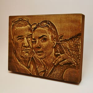 Personalized Engraved Photo Portrait, Custom Photo Portrait, Personalized Wedding Gift, Wooden Portrait, Wooden Photo, Engraved Picture image 10