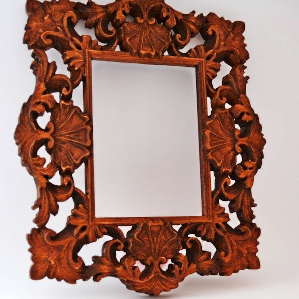 Carved Wood Frame Etsy