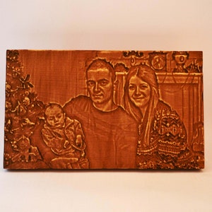 Personalized Engraved Photo Portrait, Custom Photo Portrait, Personalized Wedding Gift, Wooden Portrait, Wooden Photo, Engraved Picture image 5