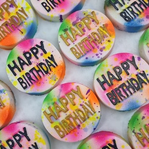 Happy Birthday Splatter Bath Bomb - Fruit Loops - Handmade