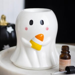 Candy Corn Ghost Ceramic Wax Burner Wax Melter