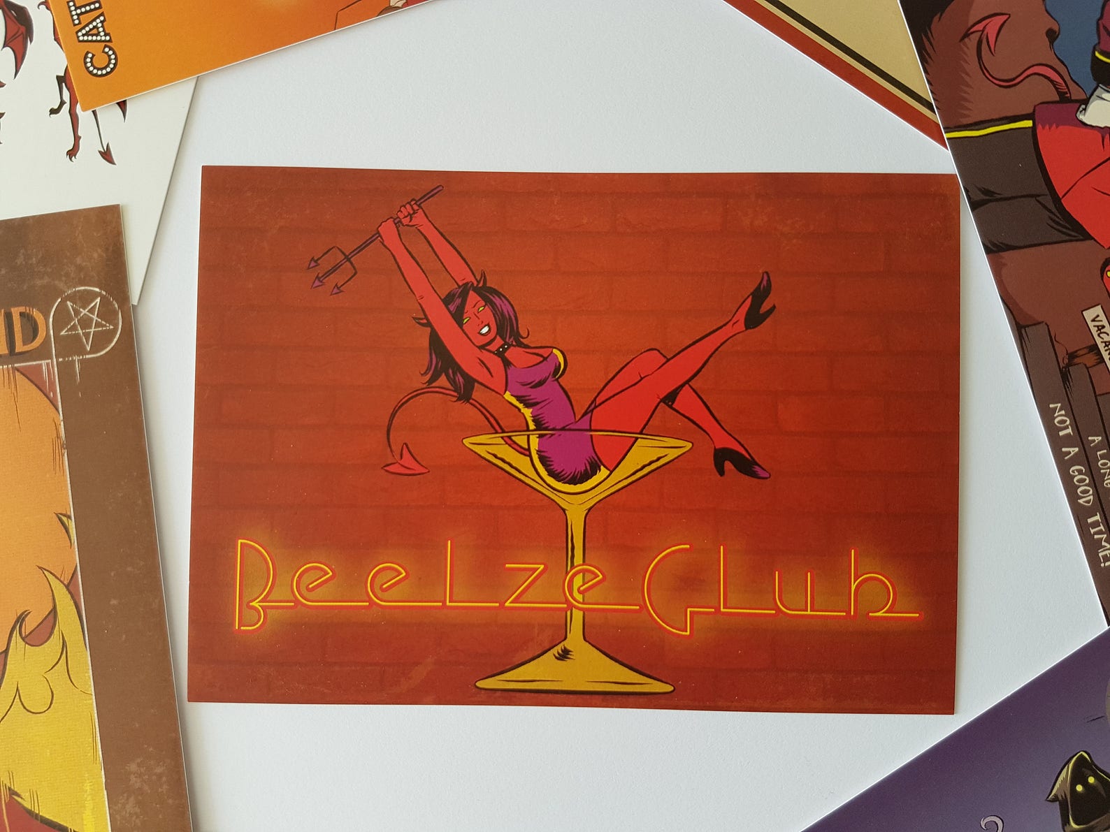 A Postcard From Hell Set of 8 A6 Art Postcards in Wax Sealed Etsy