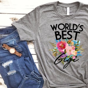 Gigi T Shirt, Custom Gigi Shirt, Gigi Shirt, World es Best Gigi, Schwangerschaft Reveal, Baby Reveal, Gigi Geschenk, Gigi TShirt, Gigi Tee - Artikel 6085