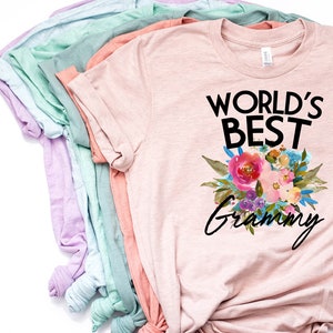 World's Best Grammy, Grammy Shirt, Pregnancy Reveal, Grammy Gift, Grammy T Shirt, Grammy TShirt, Baby Reveal, Grammy Gift - Item 6086