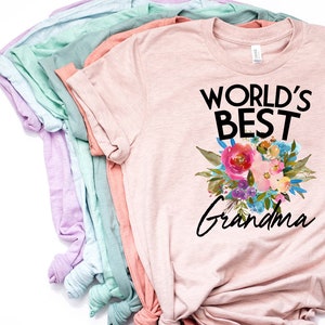 World's Best Grandma, Grandma Shirt, Pregnancy Reveal, Grandma Gift, Grandma T Shirt, New Grandma, Grandma TShirt, Baby Reveal - Item 6081