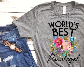 Paralegal T Shirt, Paralegal Shirt, Paralegal Shirt, Paralegal Geschenk, Legal Assistant, Paralegal TShirt, World es Best Paralegal - Artikel 7063