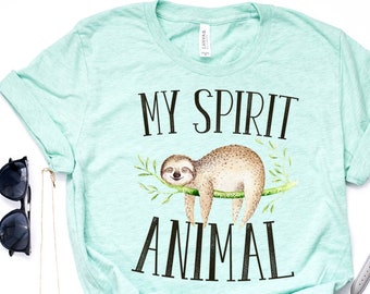 Sloth T Shirt, Sloth Shirt, Sloth Spirit Animal, Sloth Spirit Animal Shirt, Sloth TShirt, Sloth, Pastel Shirt, Bella Canvas Unisex-Item 6089