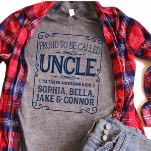Uncle Gift, Uncle T Shirt, Uncle Shirt, Aunt and Uncle, Custom Uncle Shirt, Custom Uncle, Uncle TShirt, Personalized Uncle Shirt - Item 7092