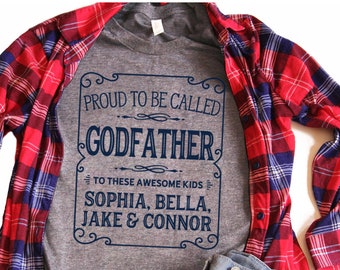 Matching Godparent Shirts, Godfather Shirt, Godfather Gift, Godfather, Godfather T Shirt, Custom Godfather Shirt, Godmother - Item 7089