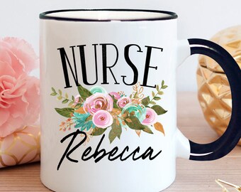 Personalized Registered Nurse Mug, Custom Name Mug for Nurses, Nurse Coffee Mug, Nurse Appreciation Mug, Nurse Graduation Mug - Item 6023