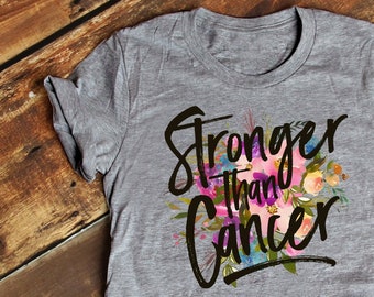 Stronger Than Cancer, Cancer Support Shirt, Cancer T Shirt, Cancer Awareness, Cancer Survivor, Cancer TShirt, Cancer Shirt - Item 223