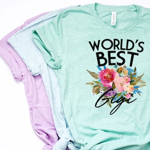 Gigi Shirt, World es Best Gigi, Gigi T Shirt, Custom Gigi Shirt, Schwangerschaft Reveal, Baby Reveal, Gigi Geschenk, Gigi TShirt, Gigi Tee - Artikel 6085