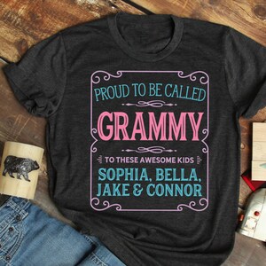 Grammy Gift, Grammy, Grammy T Shirt, Grandparents Gift, Grammy Tee, Custom Grammy Shirt, Grammy Shirt, Personalized Grammy Shirt - Item 7084